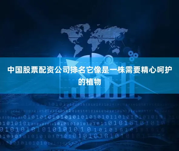 中国股票配资公司排名它像是一株需要精心呵护的植物